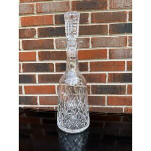 Vintage Waterford Crystal Large Decanter Lismore Pattern with Diamond and Wedge